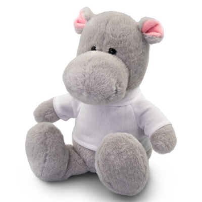 Teddy hippo with a white T-shirt for printing